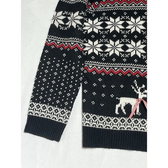 Nordic Fair Isle Knit Cardigan Womens S Reindeer Polar Bears Button Up Holiday - Picture 6 of 15